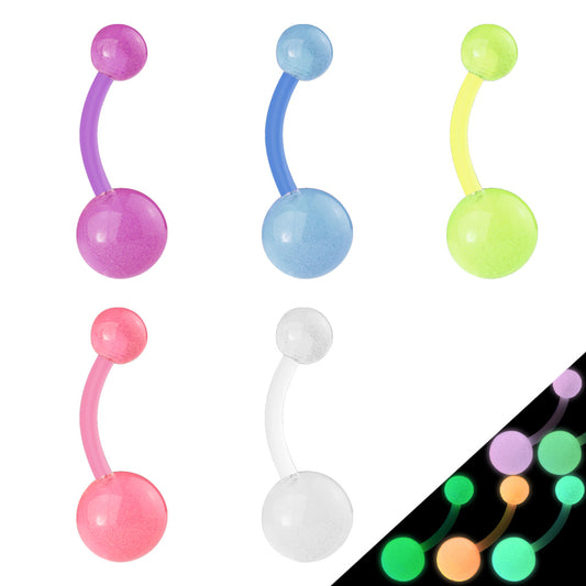 Neon Glow Belly Button Ring