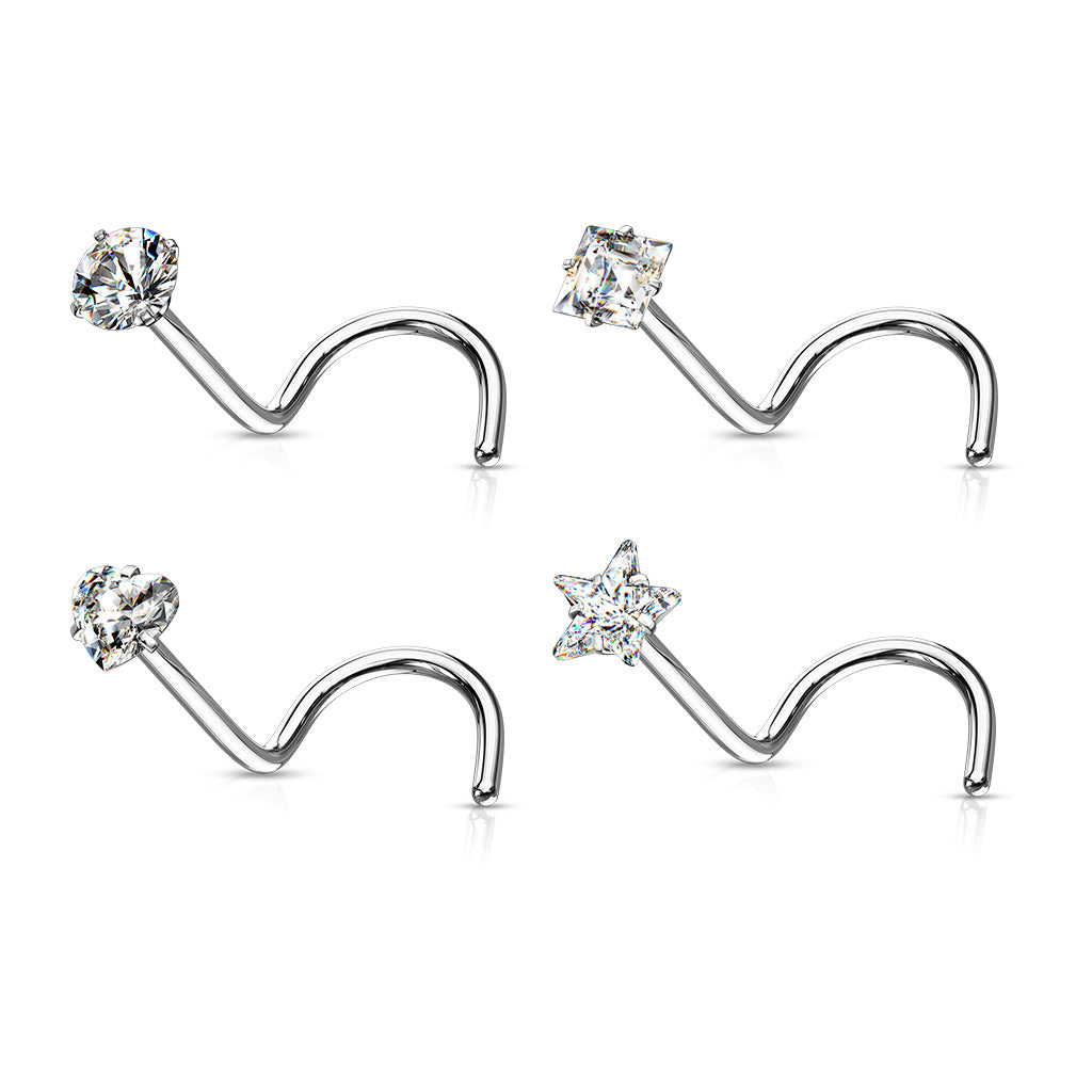 Sparkling Screw Nose Ring